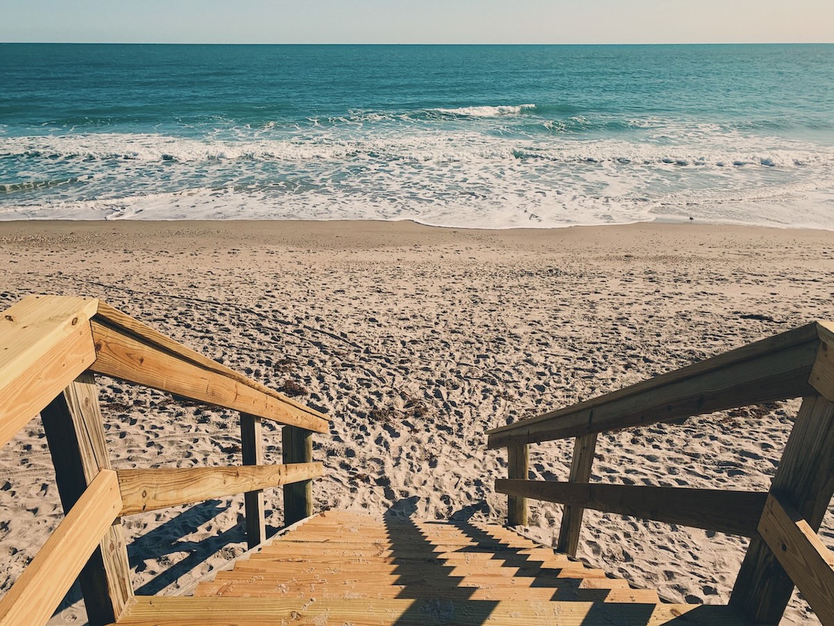 Clearwater property management services include maintaining these stairs leading down to the beach