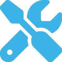 Screwdriver and wrench stylized icon representing the the maintenance included with Clearwater property management services
